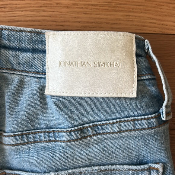 Jonathan Simkhai -River high rise, raw edge, crop organic Denim Jeans - Picture 9 of 9